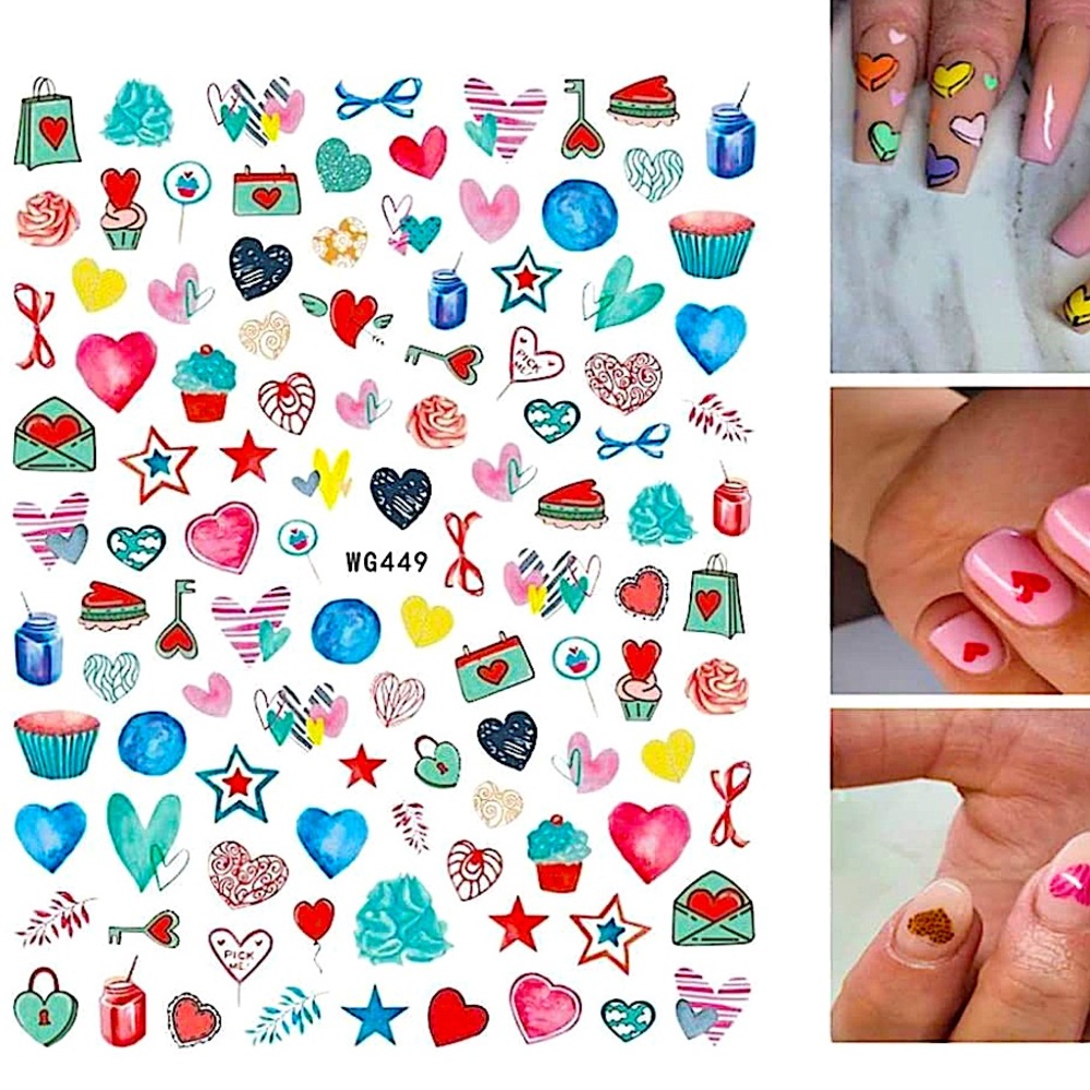 💌BO/GO$6 Valentine’s Day Nail Sticker Decals